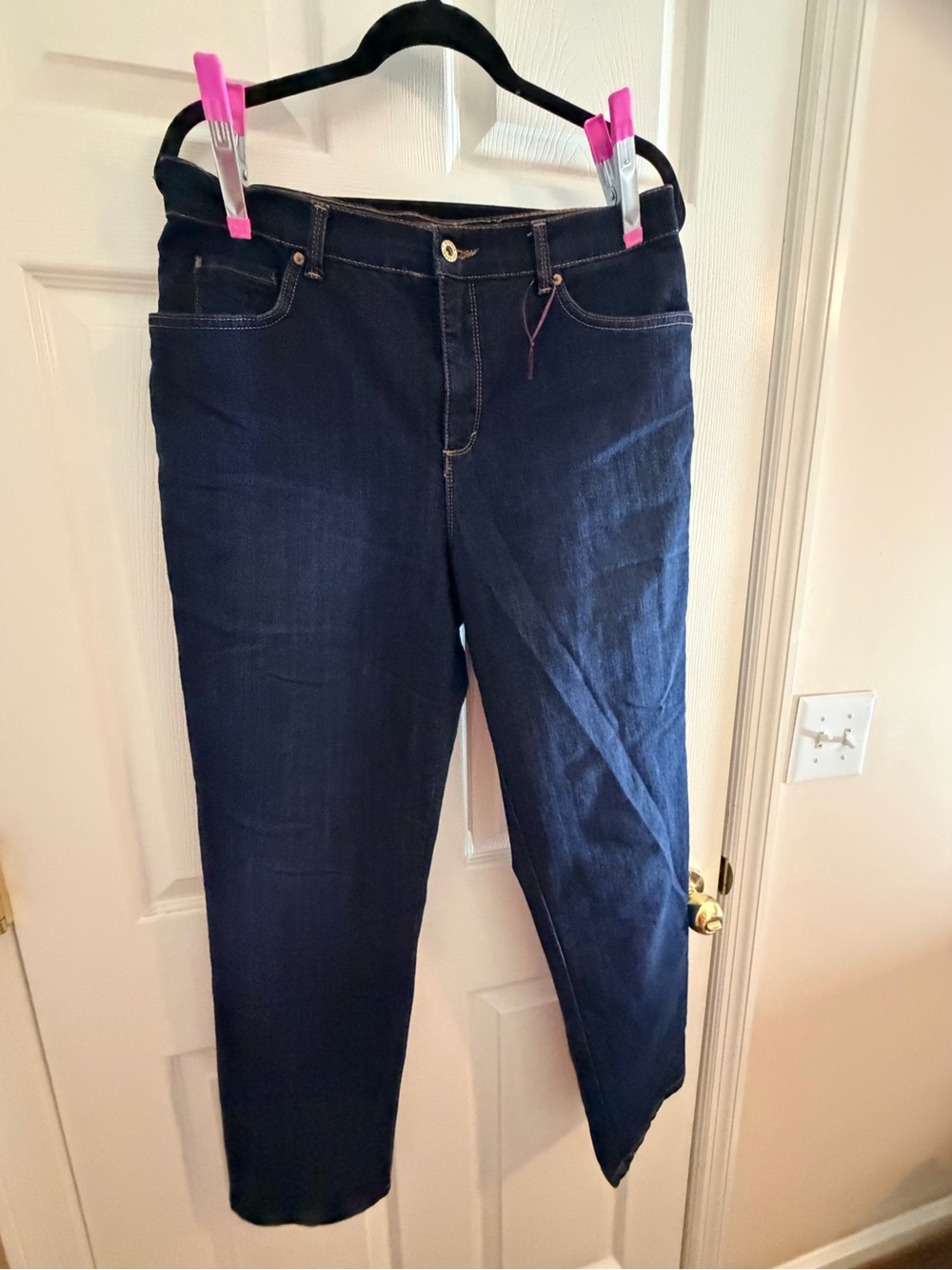 Gloria Vanderbilt Dark Blue Straight-Leg Jeans
